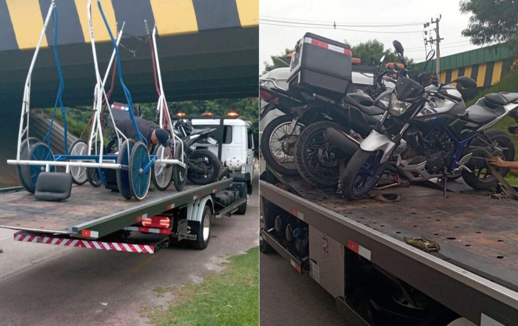 Apreensão de motos e charretes em Guarulhos