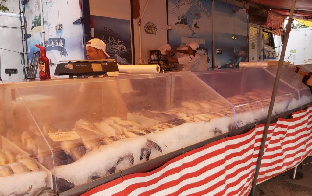 balcão refrigerado usado nas feiras de Guarulhos