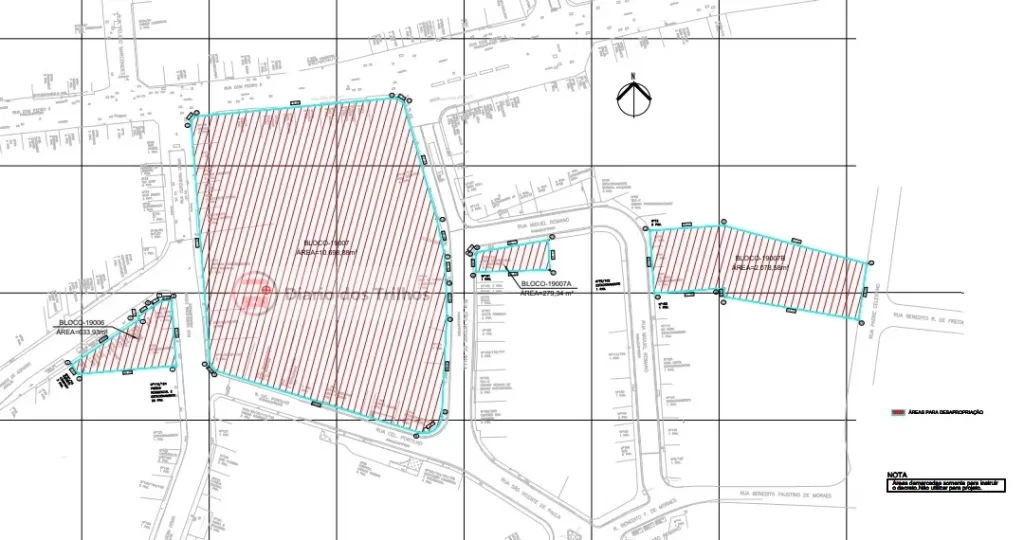 Área de desapropriação da Linha 19-Celeste, em Guarulhos, inclui Calçadão e Poli Shopping