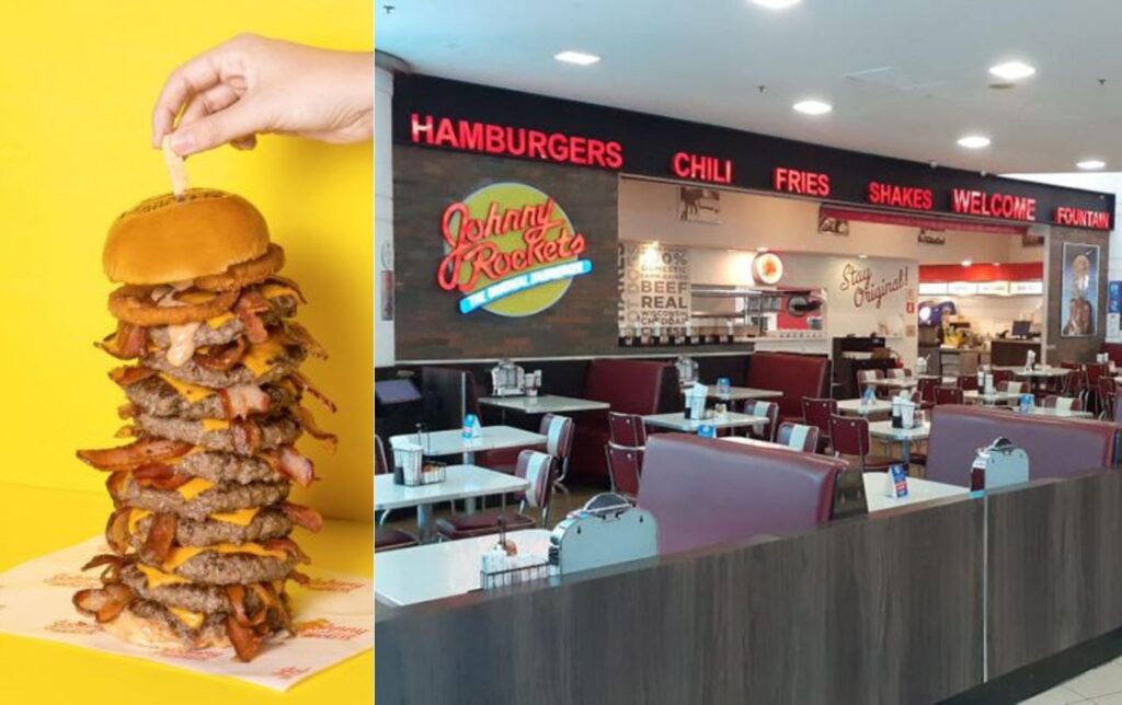 Johnny Rockets Guarulhos oferece Burger Gigante DE GRAÇA, mas tem que comer inteiro e sem ajuda