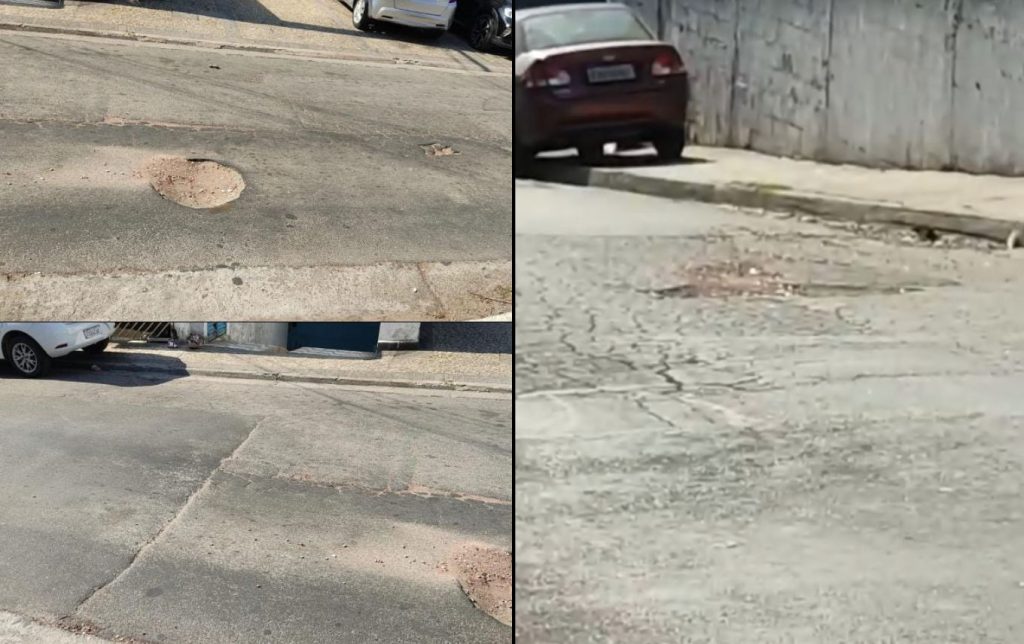 Leitora reclama de buracos em rua do Jardim Santa Emília; prefeitura responde