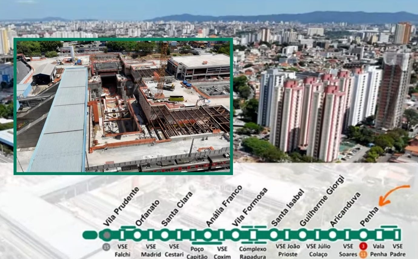 Novo vídeo mostra como estão as obras de expansão da Linha 2-Verde do Metrô