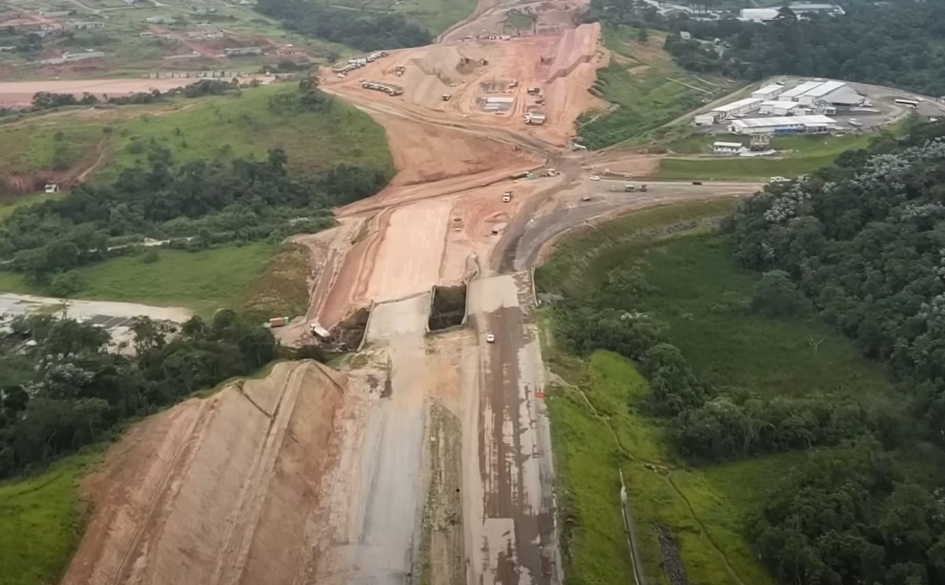 Obra do Rodoanel Norte altera rota da linha de ônibus 483, em Guarulhos