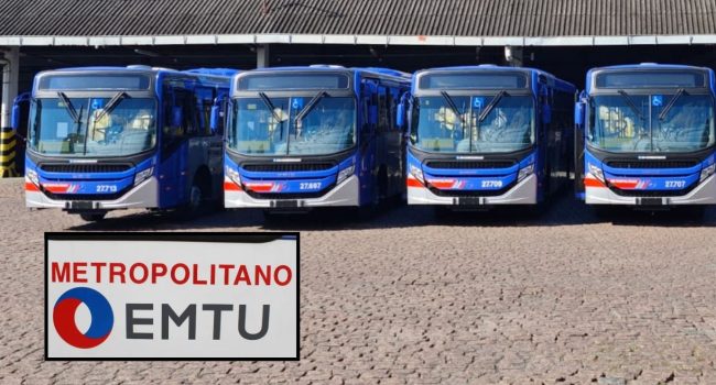 Ônibus da EMTU, que entrou em processo de extinção pelo governo de São Paulo