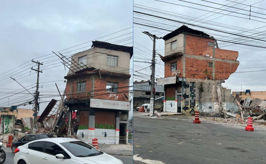 7 famílias moravam em sobrado que caiu no Presidente Dutra; causa do desabamento é apurada