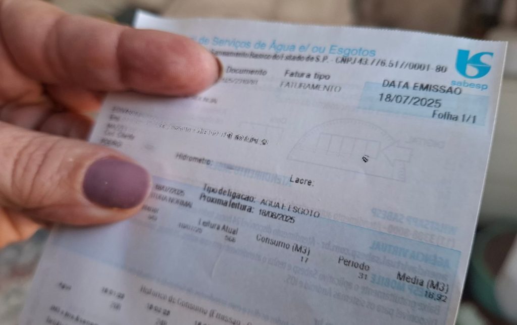 Tarifa Social Paulista é conta de água mais barata; descubra quem tem direito